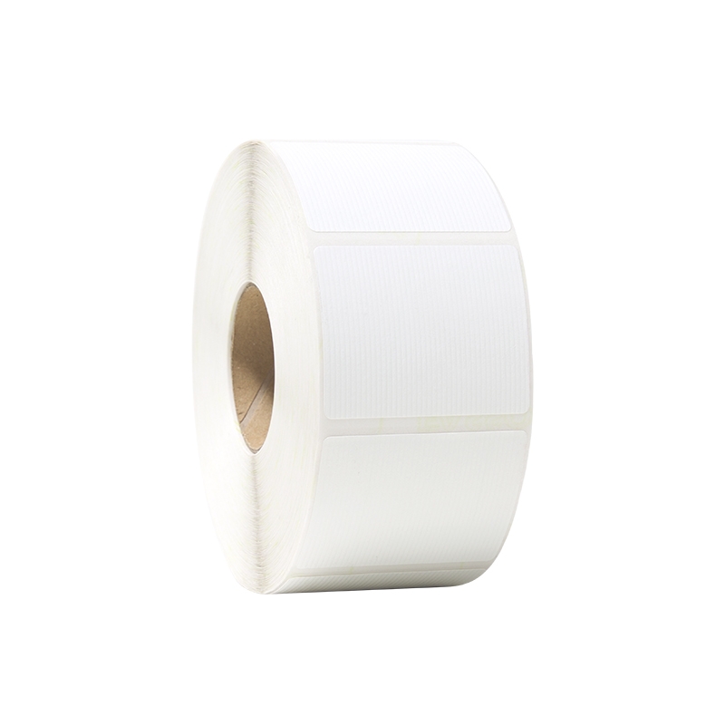 Gaveetiketter rektangulær hvid rillet - 1