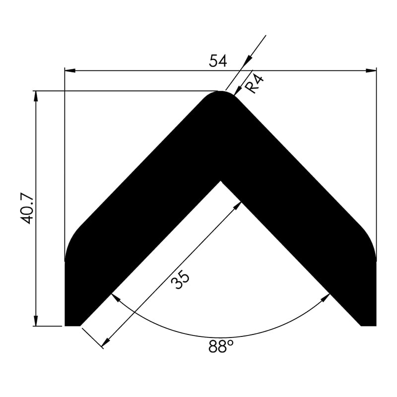 Noma Protect advarselsprofil L-form 54x41 mm - 2