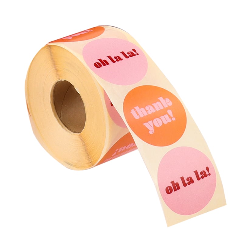 Etiket "Oh la la / Thank you" French Rouge - 1