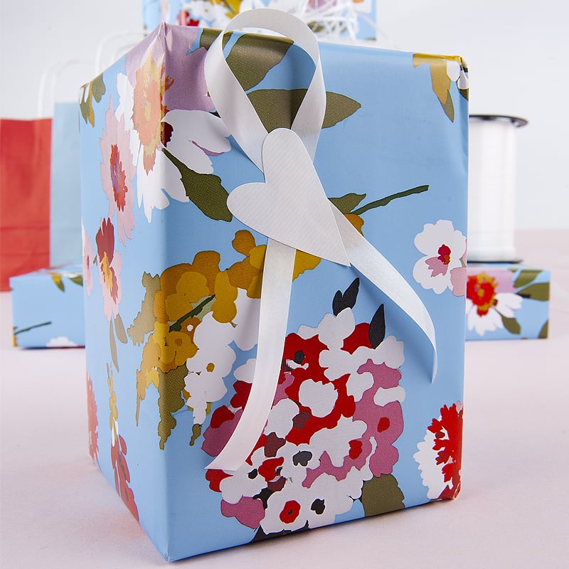 Gaveetiketter modern heart hvid rillet - 4