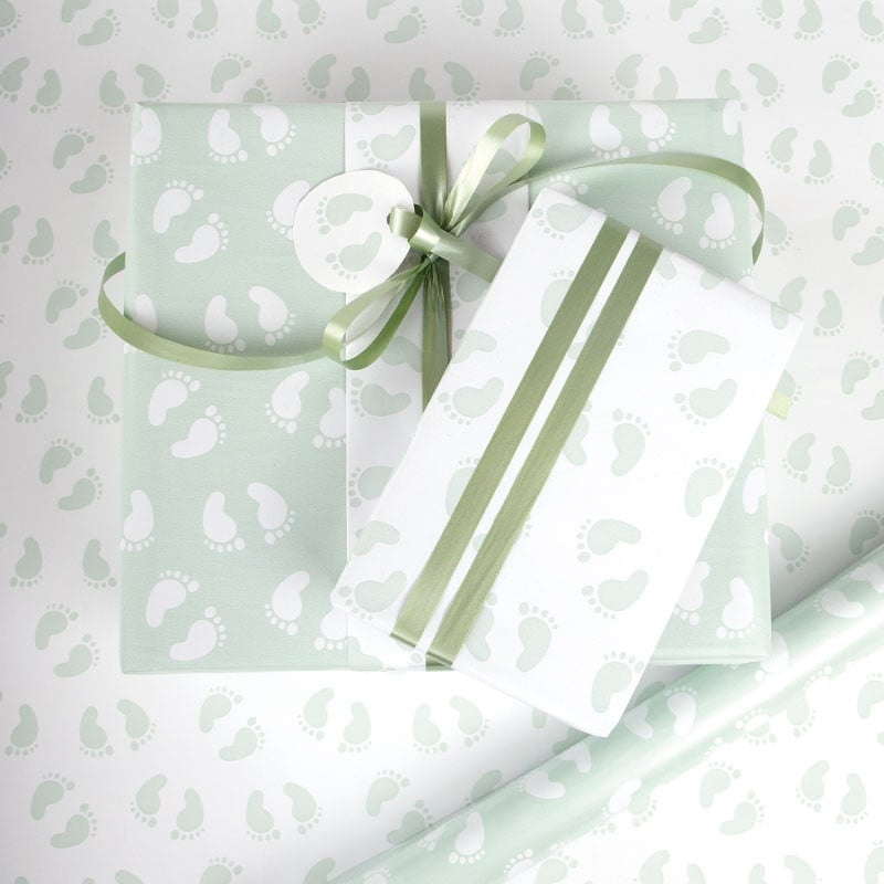 Gavepapir Baby Feets dobbelts. - 2