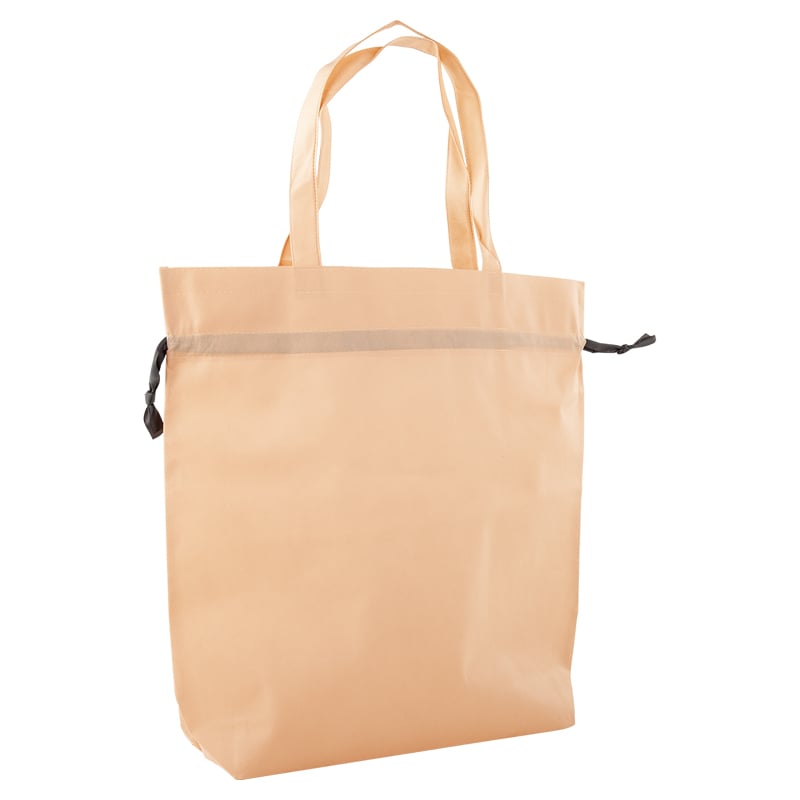 Non-woven med snoreluk og skulderhank pink/nude