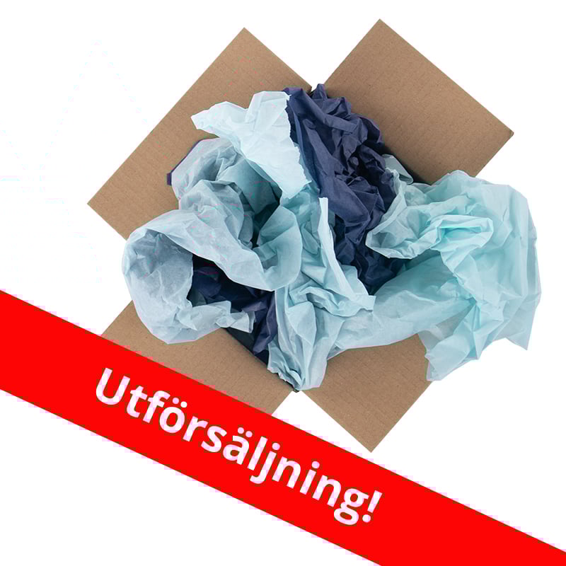 Farvet pakkepapir i farverne Miami Blue / Denim Blue - 1