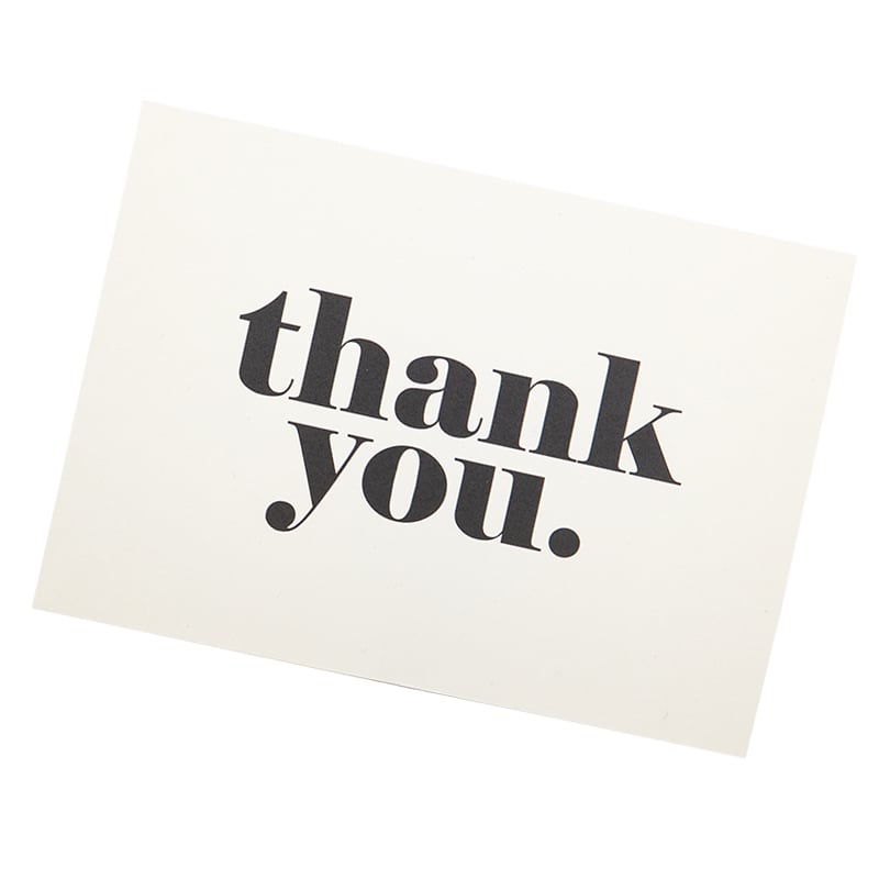 Takkekort Venice black "Thank you" - 1