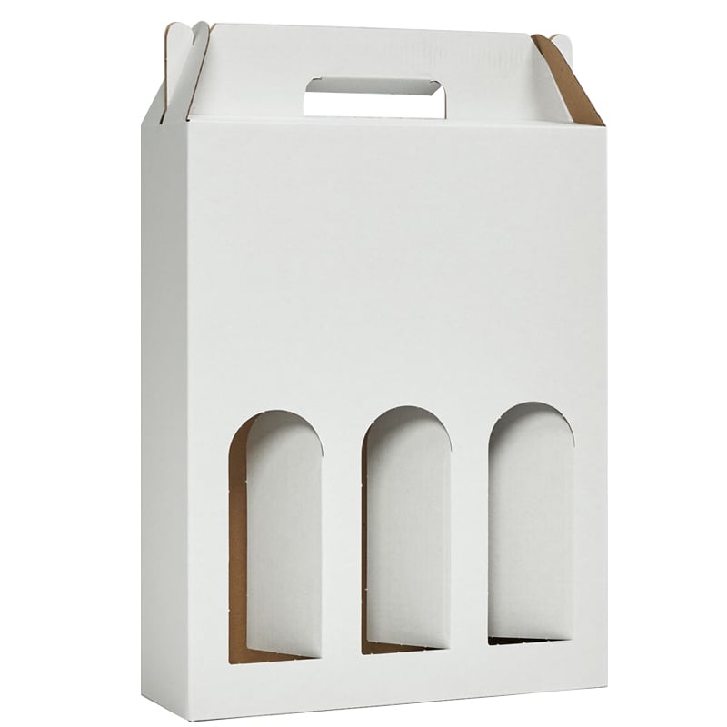 Gaveæske til flasker hvid - 2