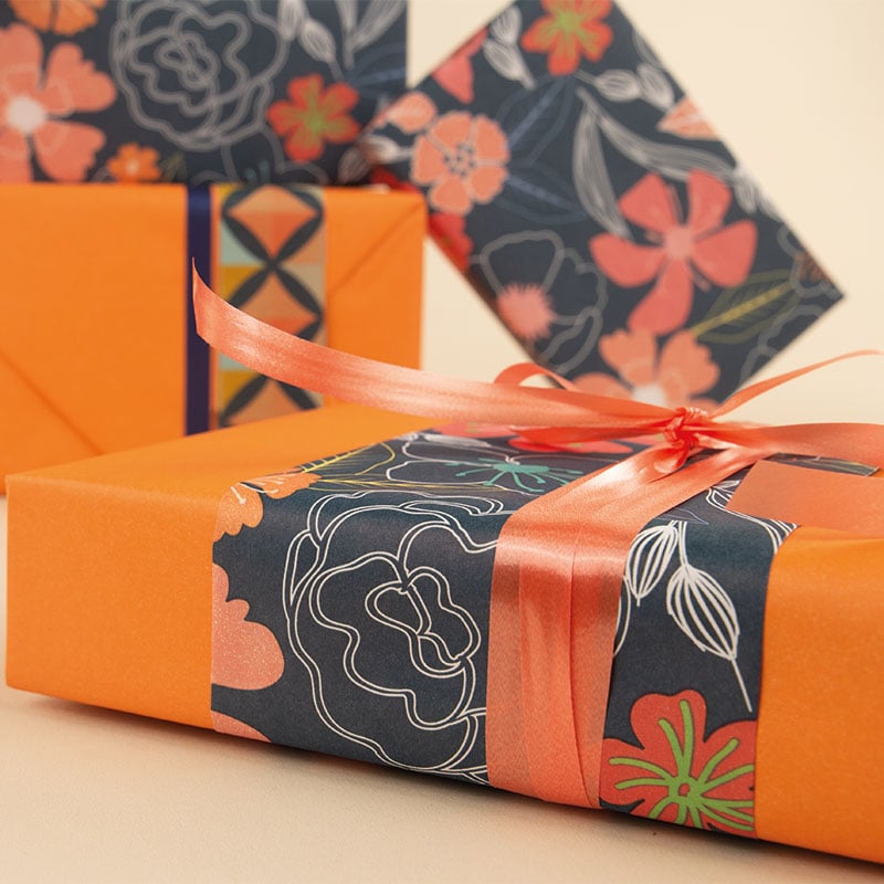 Gavepapir Orange Mango - 2