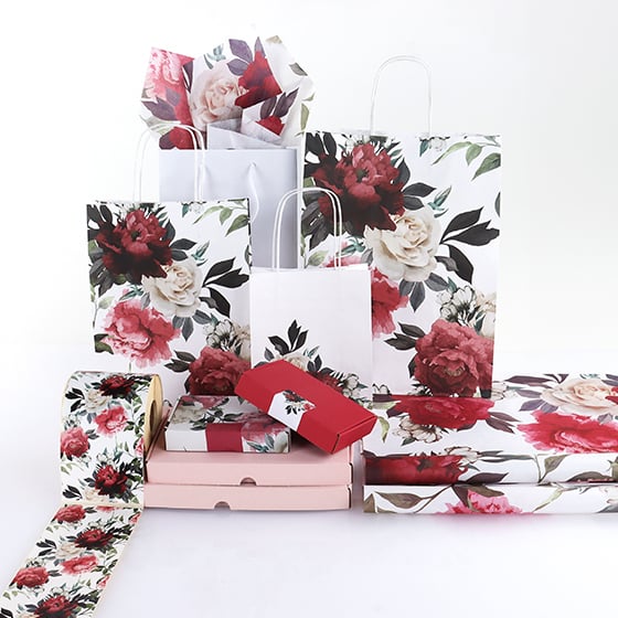 Silkepapir Wild Bouquet White - 4