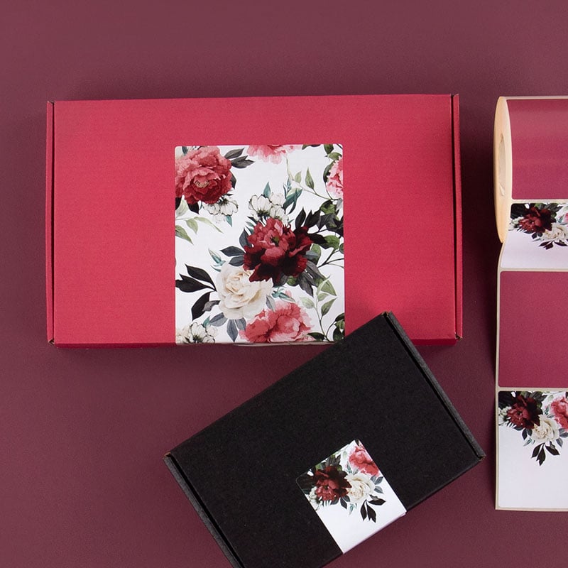 Lukkeetiket Wild Bouquet hvid - 2