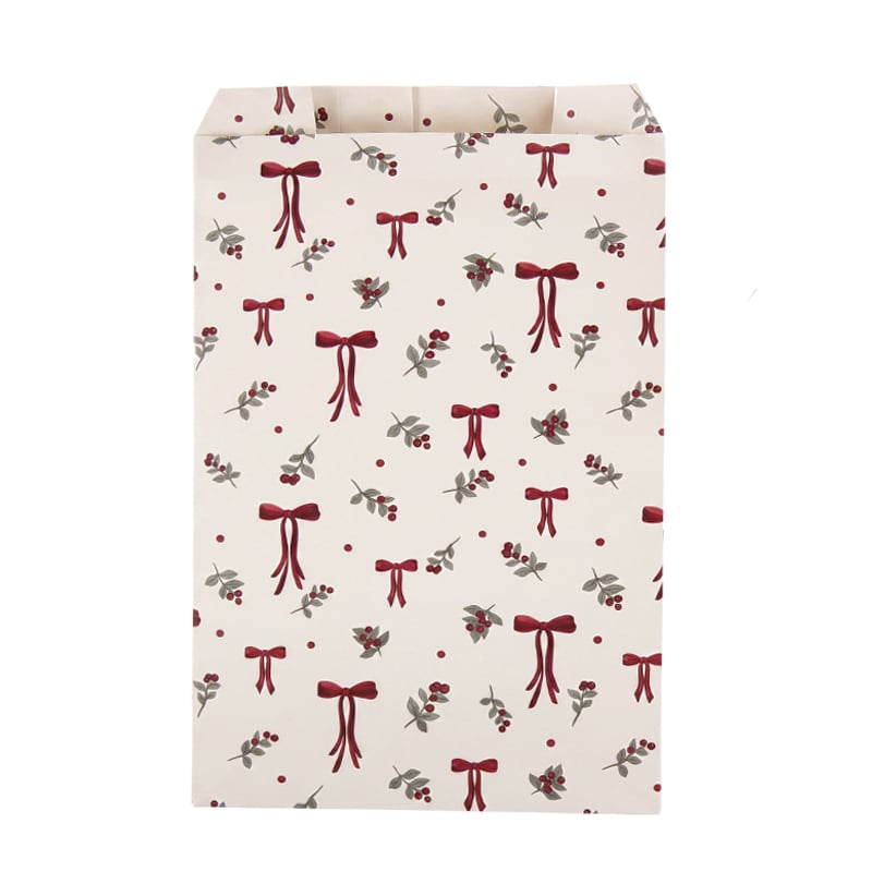 Papirpose flad Winter Bows & Berries Nyhed! Eget design! - 3