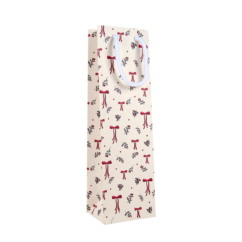 Flaskepose Winter Bows & Berries Nyhed! Eget design! - 1