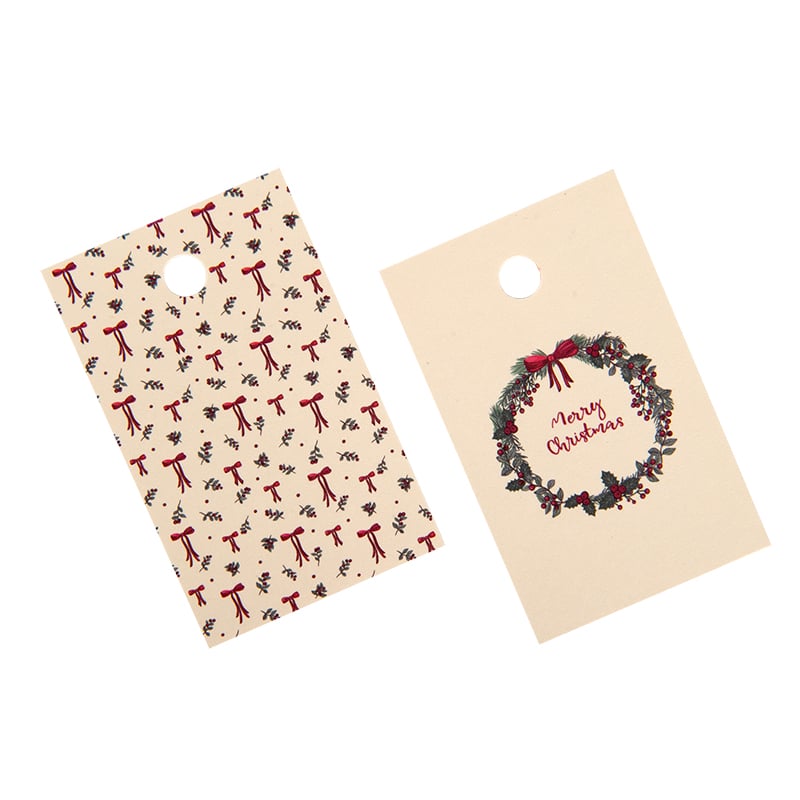 Hængeetiket Winter Bows & Berries - 1