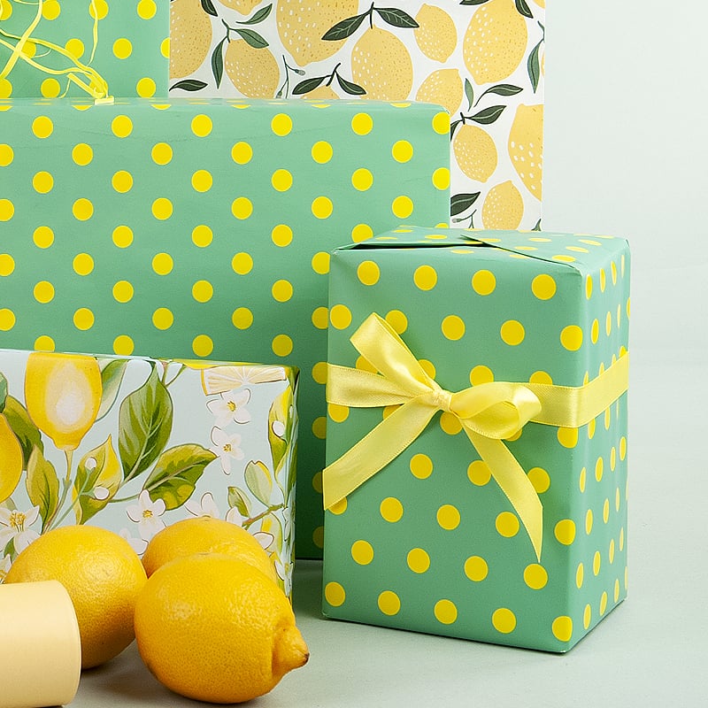 Gavepapir Yellow dots - 6