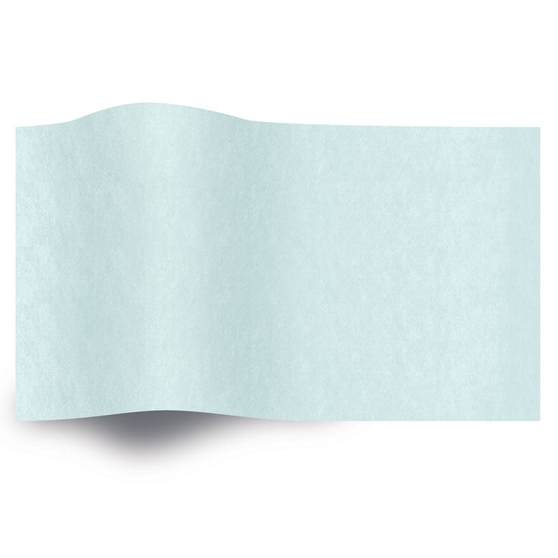 Silkepapir ensfarvet aquamarin