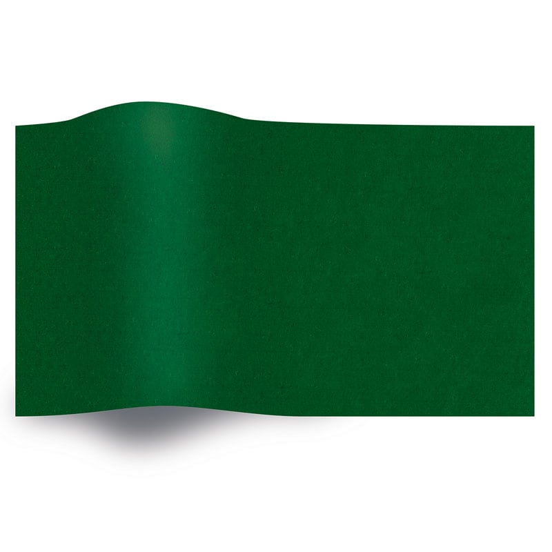 Silkepapir ensfarvet evergreen