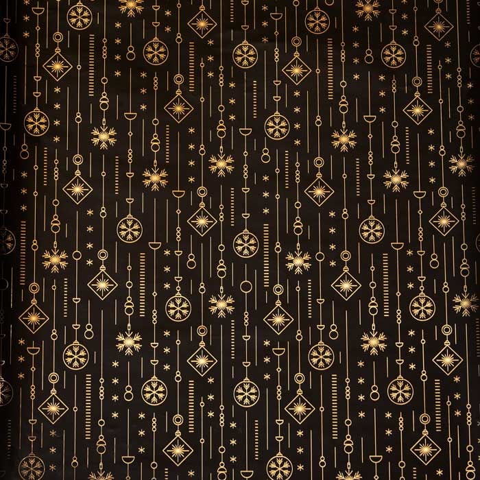 Gavepapir Black Ornament - Gavepapir