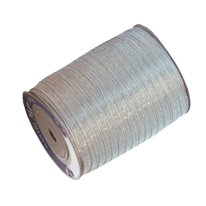 Gavebånd organza sølv