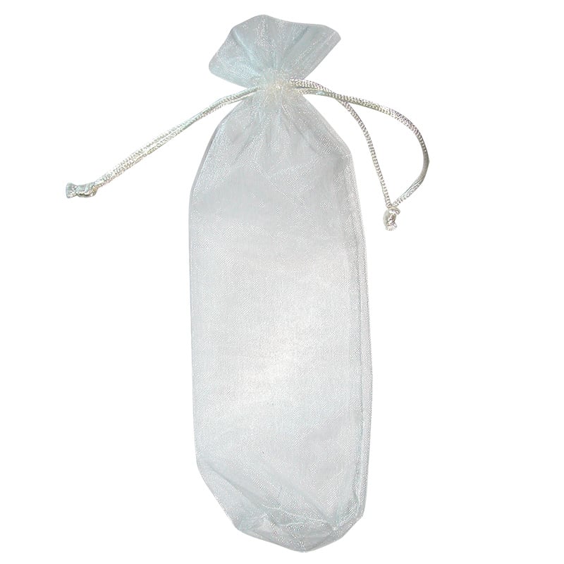 Organzapose creme rund bund - Gaveposer