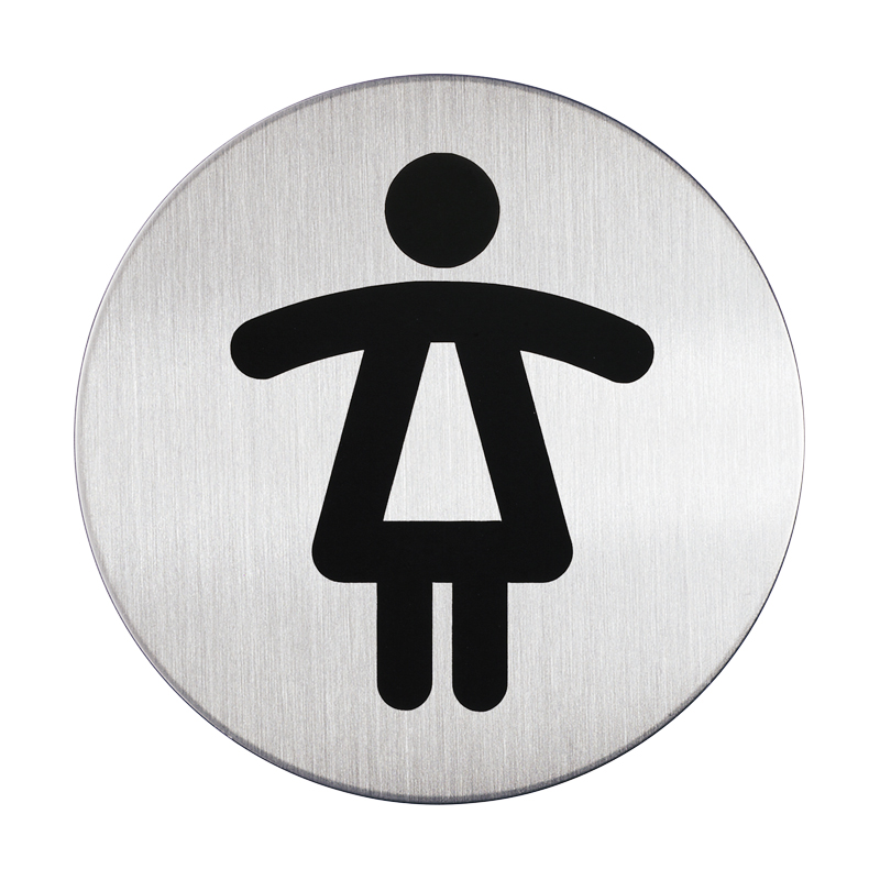 Symbolskilt rundt - wc damer
