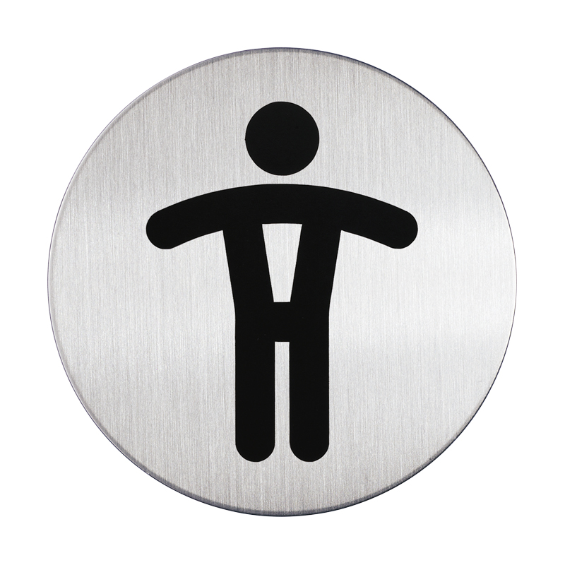 Symbolskilt Rundt - WC Herrer