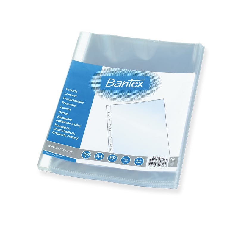 Plastlomme Bantex Glasklar A4