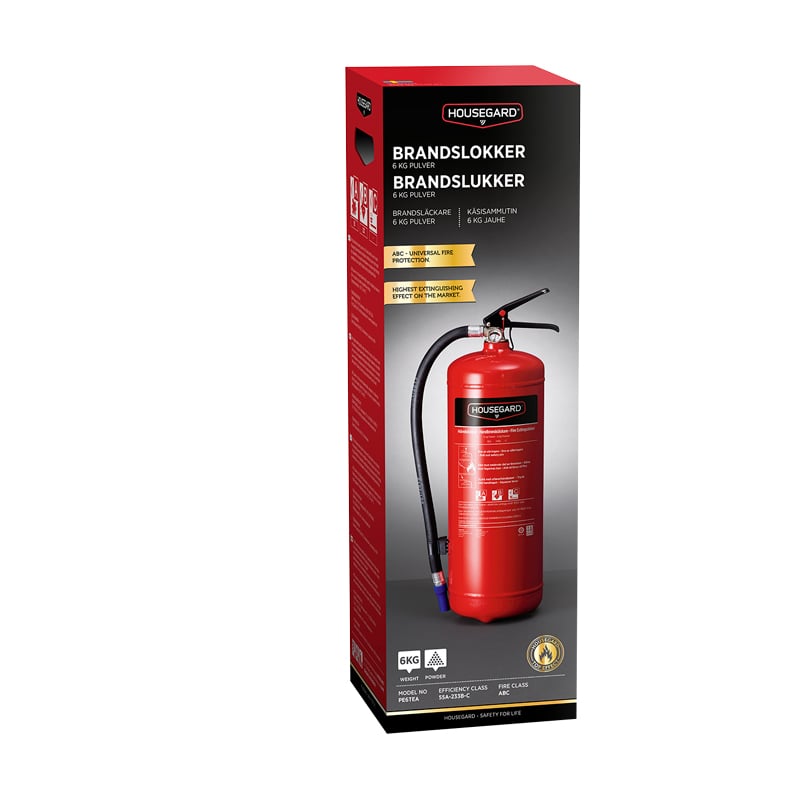 Brandsläckare pulver 6 kg Housegard NO/DK