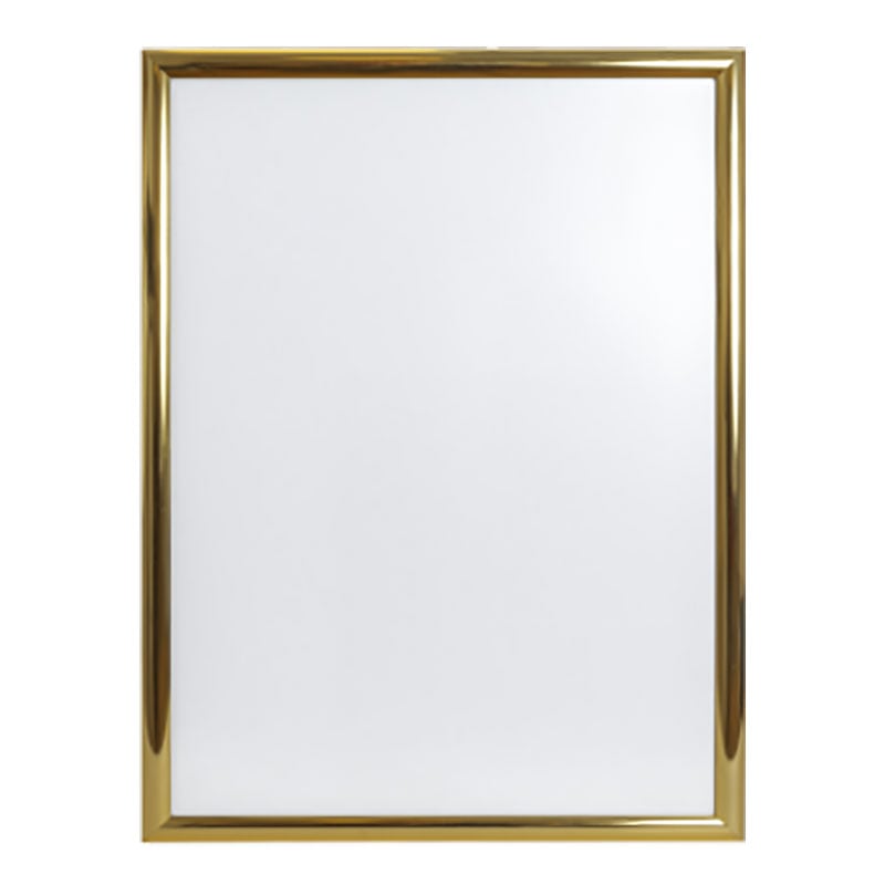 Vægramme aluminium poleret guld