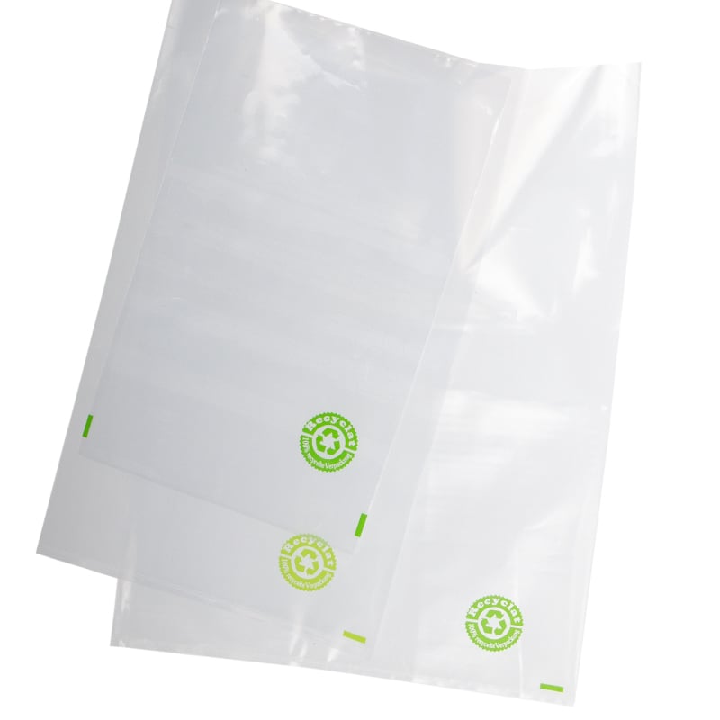 Pakkepose 100% genbrugsplast - 0,022 mm