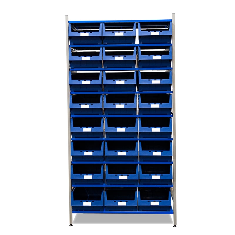 Komplet reol 24 plukkasser PPS Nr 3071
