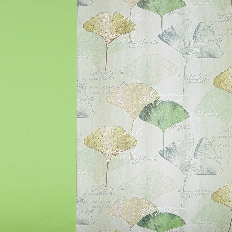 Gavepapir Ginkgo green - dobbeltsidet - Gavepapir