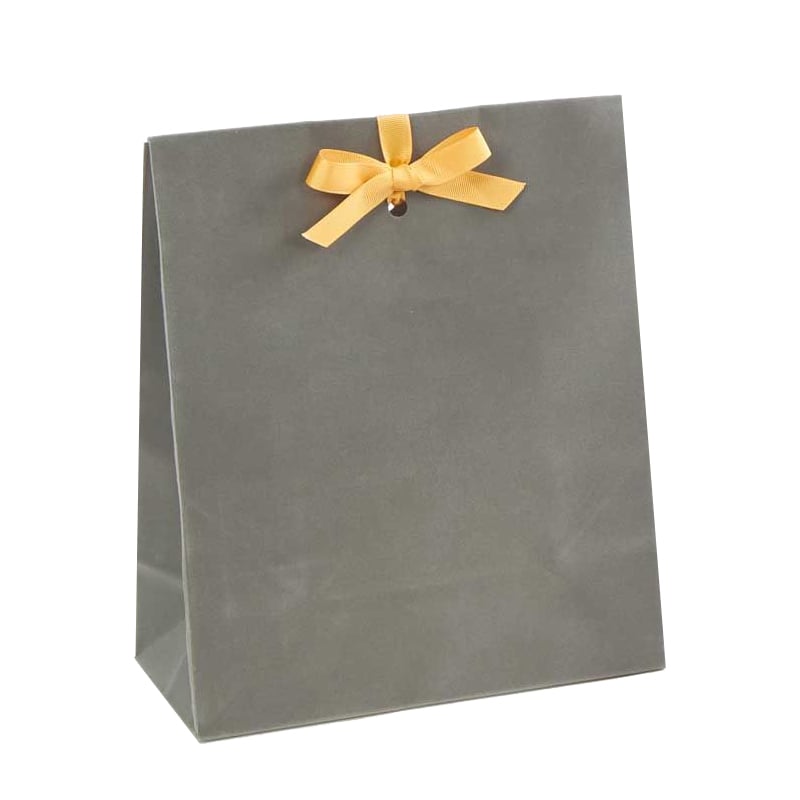 Gavepose velour grå - Gaveposer