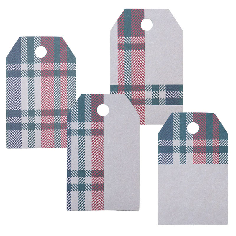 Hængemærke Tartan - gaveetiketter