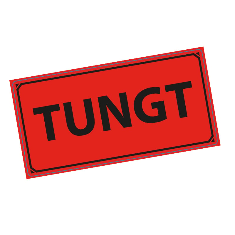 Etiket til tunge pakker