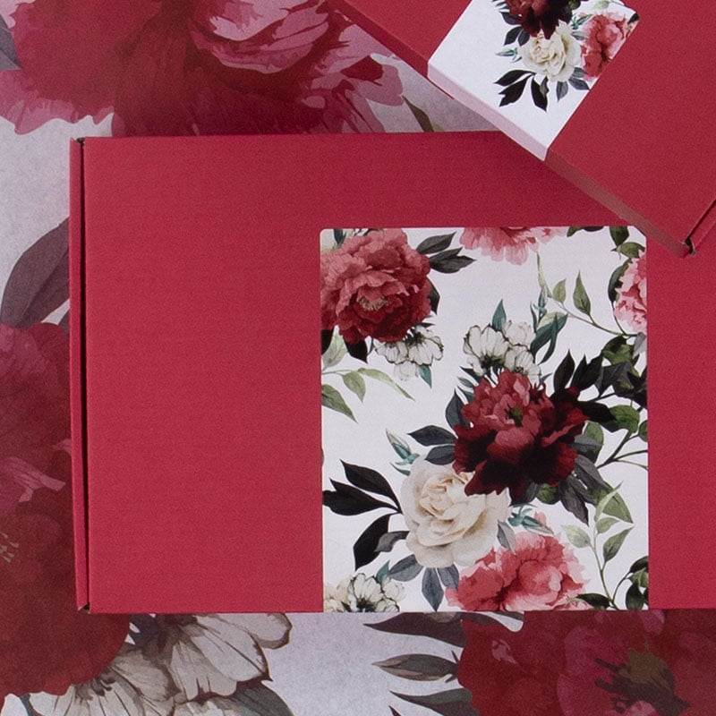 Lukkeetiket Wild Bouquet hvid - Forsendelsesemballage