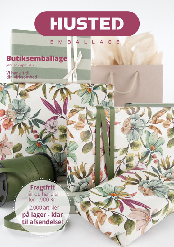 Husted emballage katalog med butiksemballage