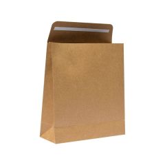 Gavepose med tapelukning brun