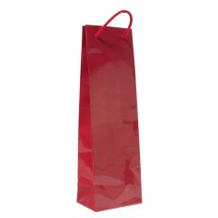 Flaskepose Lux rød blank