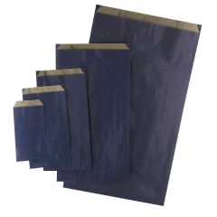Flad papirspose mørkeblå
