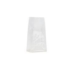 PP-klodsbundspose med hvid kartonbund - cellofanpose
