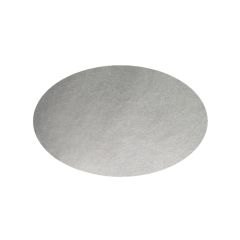 Etiket oval sølv mat