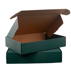 Mørkegrønne selvlåsende kasser