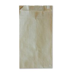 Flad papirspose brun