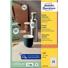 Avery runde produktetiketter