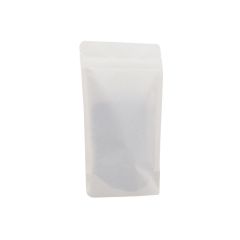 Genlukkelig Zip-pose hvid kraft/HBPET/PE
