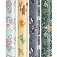 Gavepapir Box cons. mix ensfarvet 50st