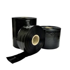 Sort PE-rørfolie - 0,100 mm tyk