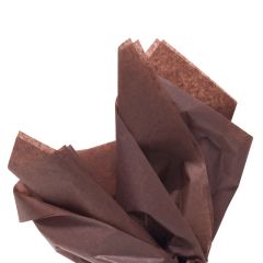 Farvet Silkepapir chokoladebrun