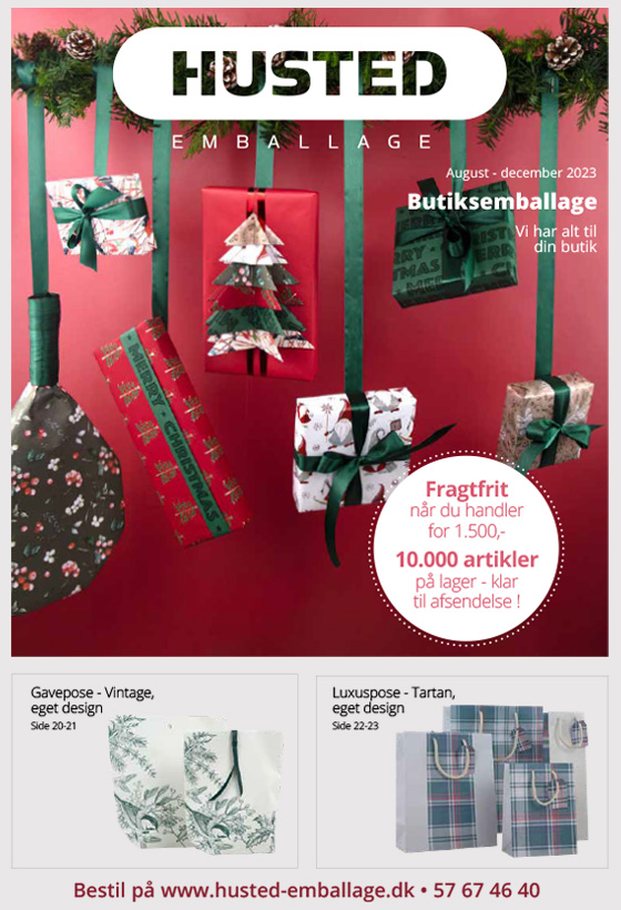 Husted emballage katalog med butiksemballage