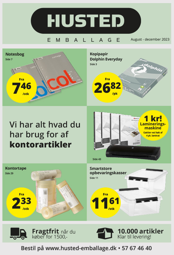 Husted emballage konto katalog
