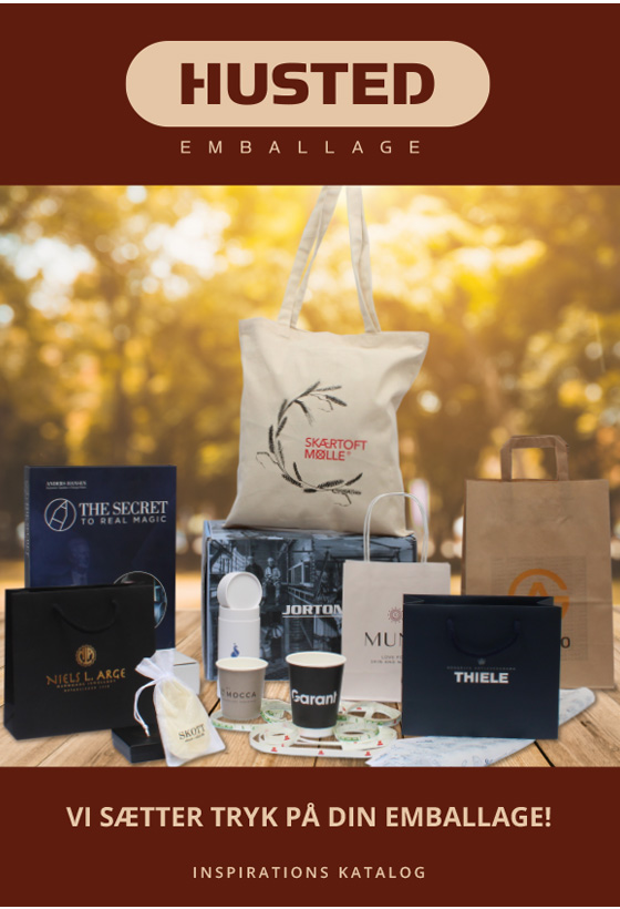 Husted emballage logotryk katalog