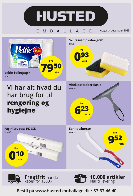 Husted emballage rengørings katalog